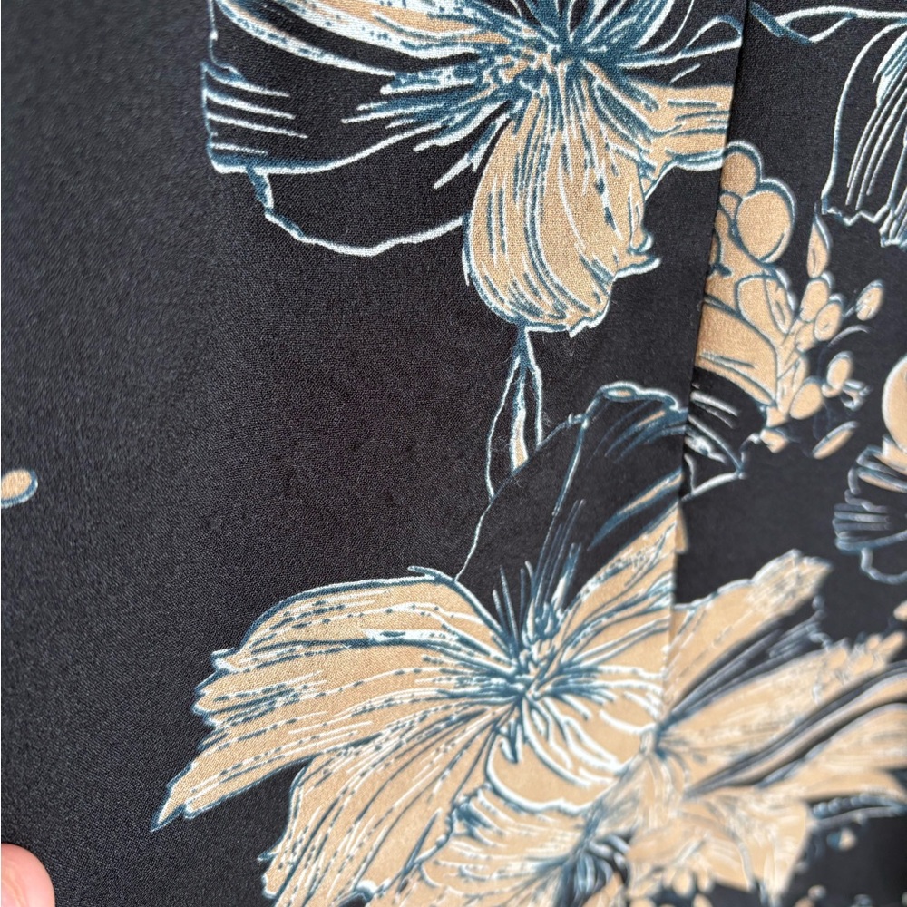 Lulu's Black Floral High Low Maxi Dress | Small - Picture 7 of 9